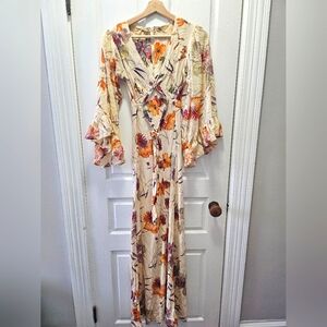 70s Bohemian Bell Sleeve Dress